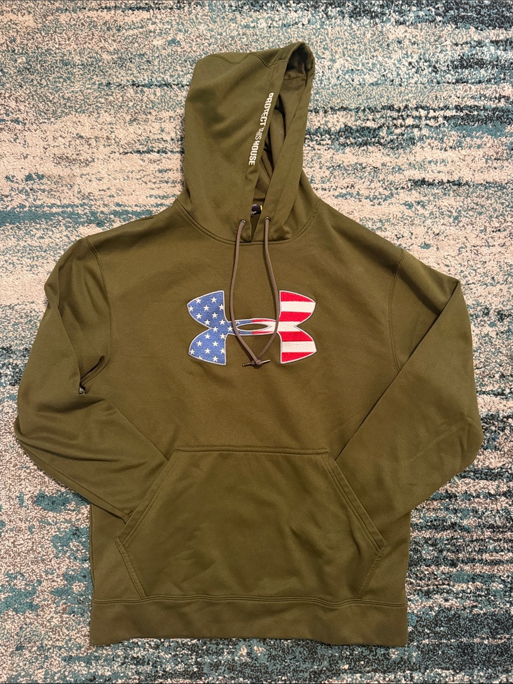 Under Armour Freedom Storm Olive Drab Hoodie Hooded Sweatshirt